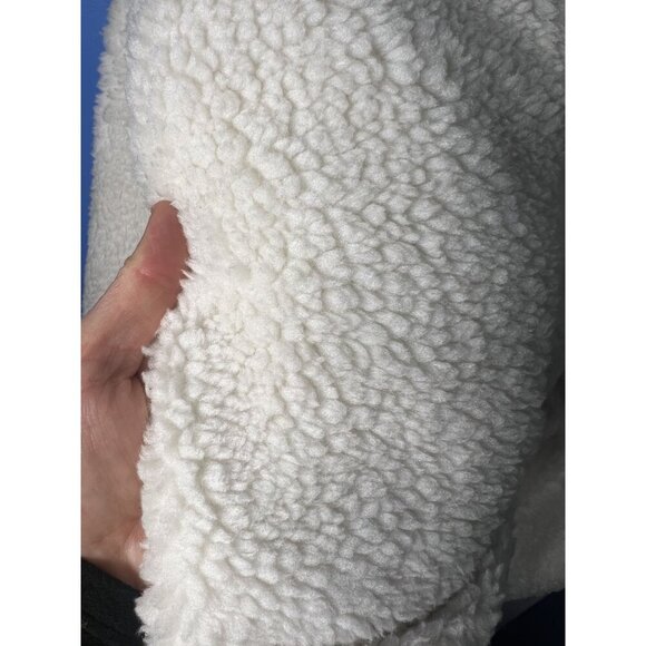 Threadbare Sherpa Fleece Jacket Women SM white ASOS winter fall fluffy - Picture 7 of 8